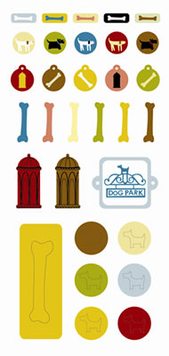 SEI - Park Buddies - Puff Element Stickers  (sold in 3's)